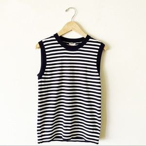 **NWT** J. Crew Stripe Sleeveless Pullover Sweater